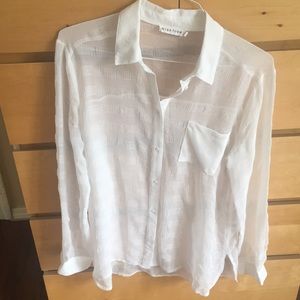 Cute sheer long sleeve shirt by Miss Love